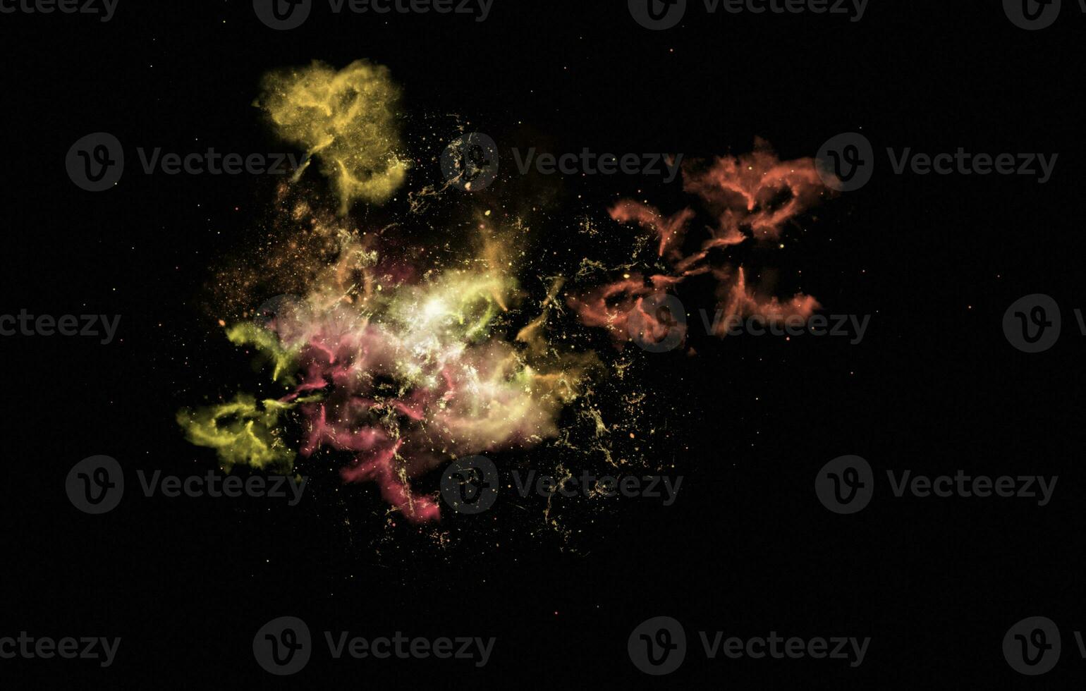 gold and orange galaxy watercolor stars splashes Background photo