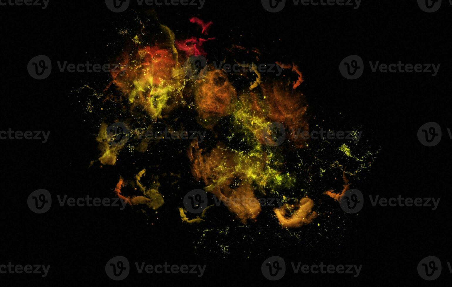 gold and orange galaxy watercolor stars splashes Background photo