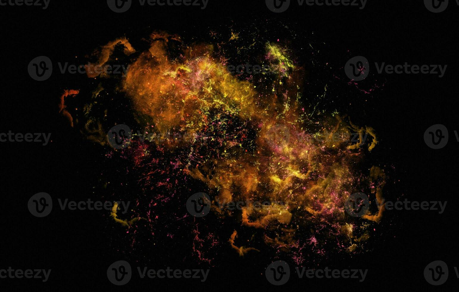 gold and orange galaxy watercolor stars splashes Background photo