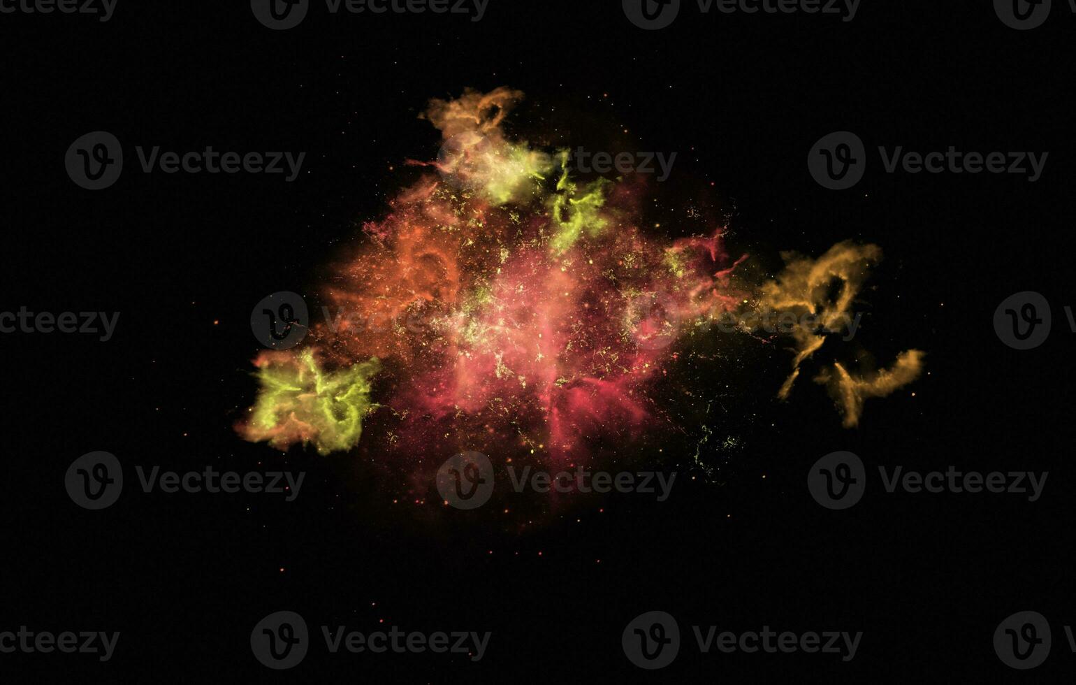 gold and orange galaxy watercolor stars splashes Background photo