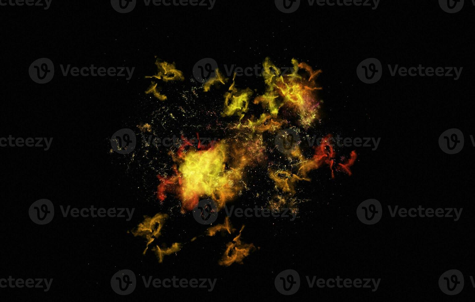 gold and orange galaxy watercolor stars splashes Background photo