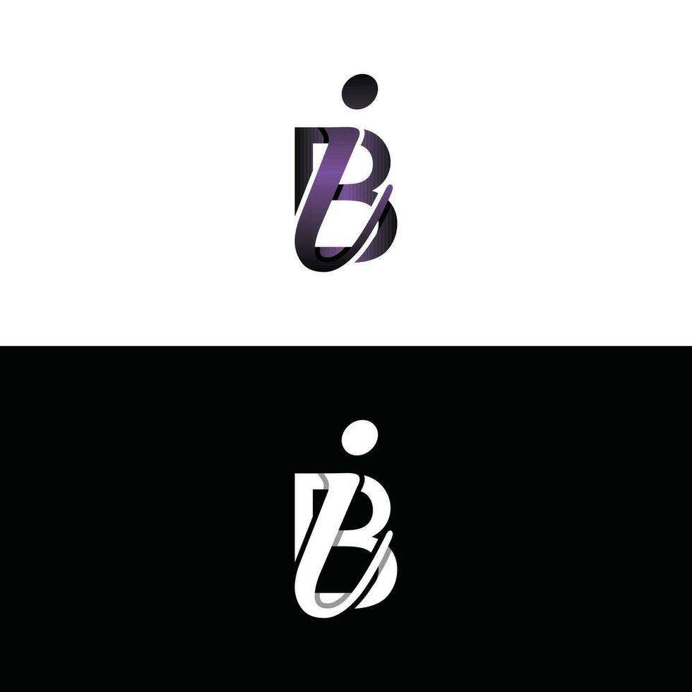 Letter BI luxury modern monogram logo vector design, logo initial vector mark element graphic illustration design template