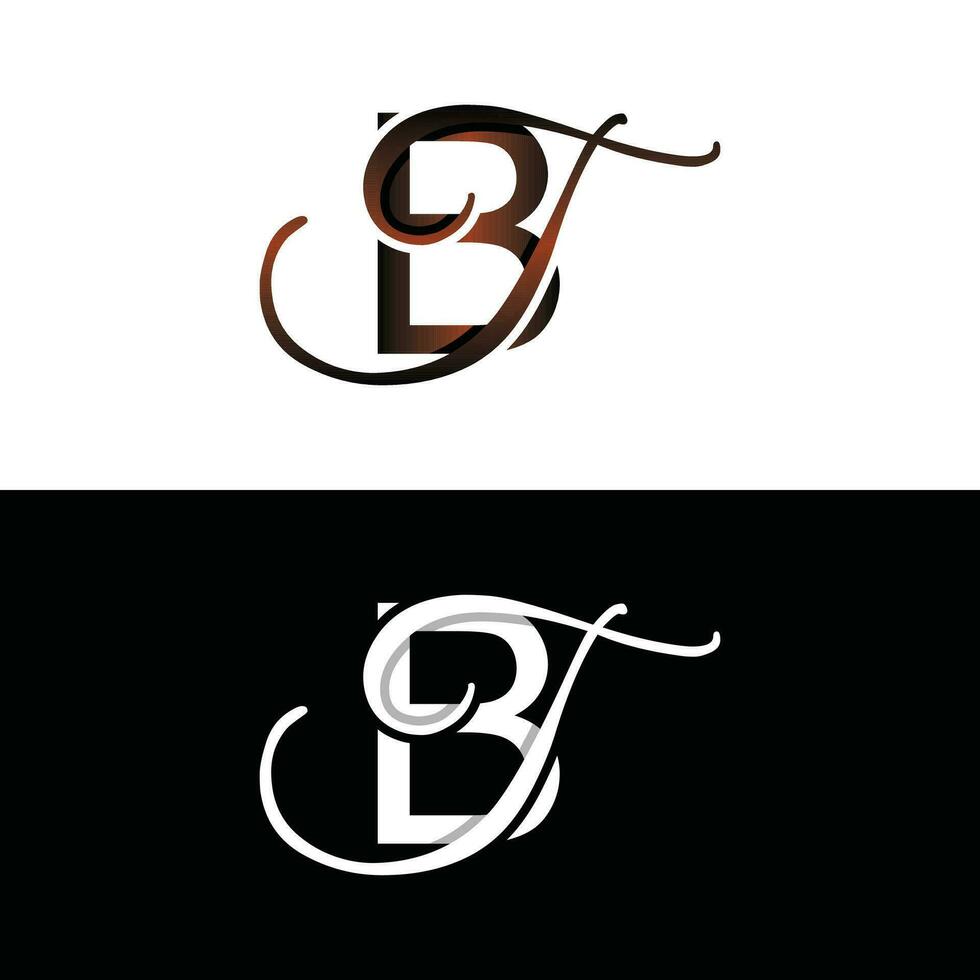 Letter BT luxury modern monogram logo vector design, logo initial vector mark element graphic illustration design template