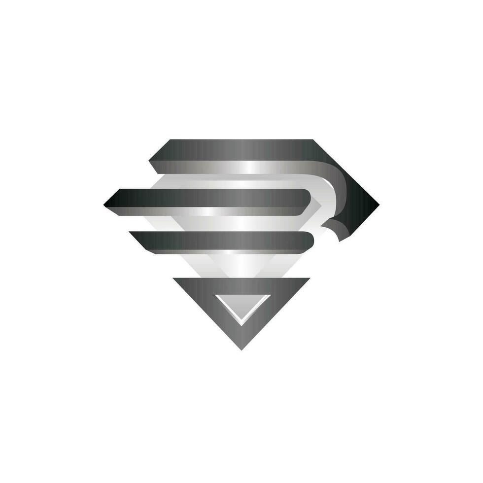 letra si diamante logo elegante diseño, diamante icono plantilla, adecuado para tu empresa vector