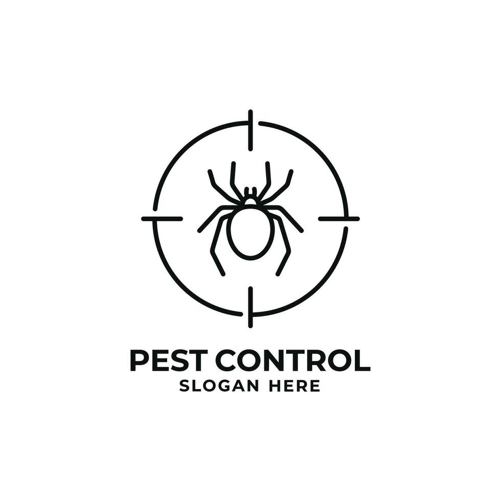 Spider pest control logo design vector illustration. Pest control logo