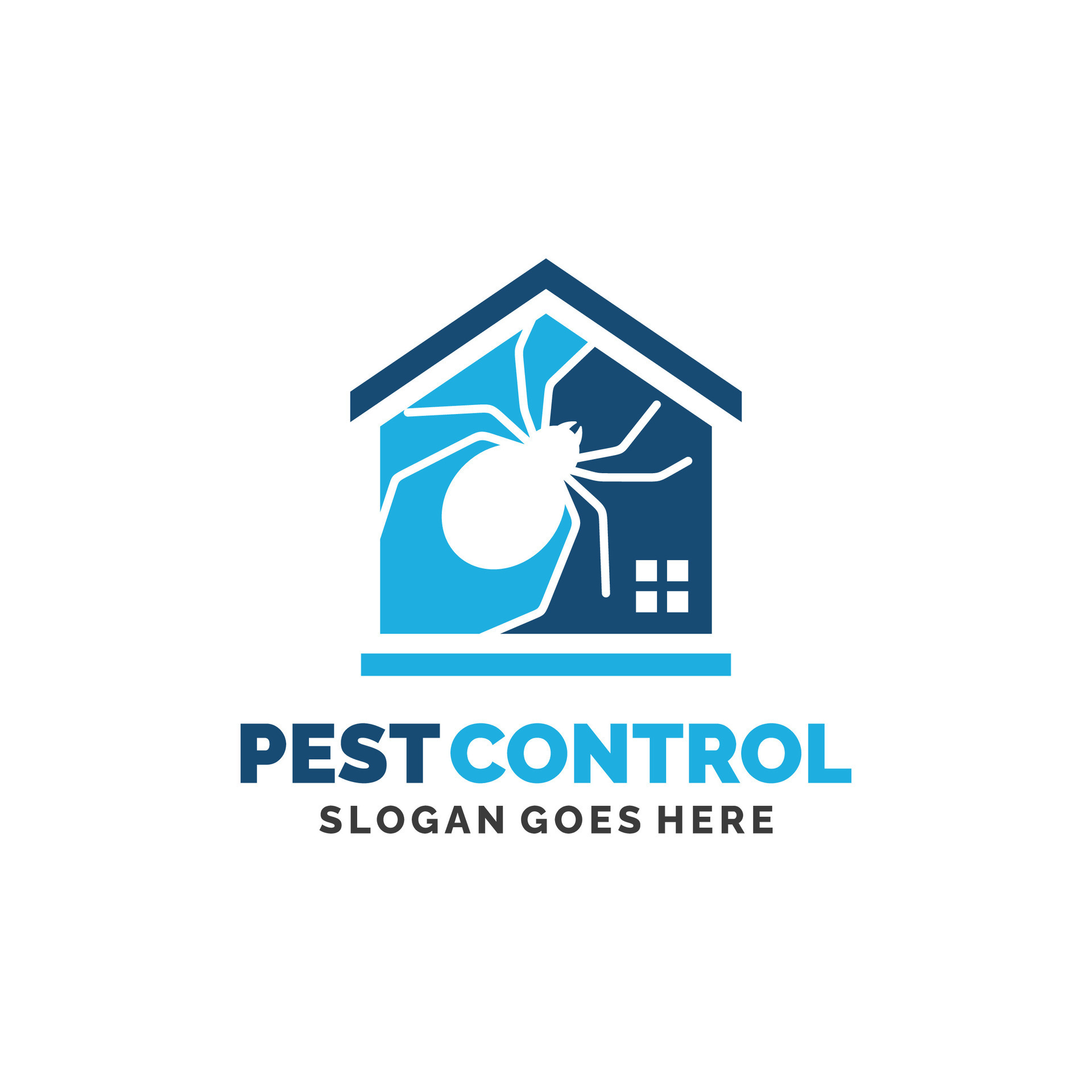 Spider pest control logo design vector illustration. Pest control logo