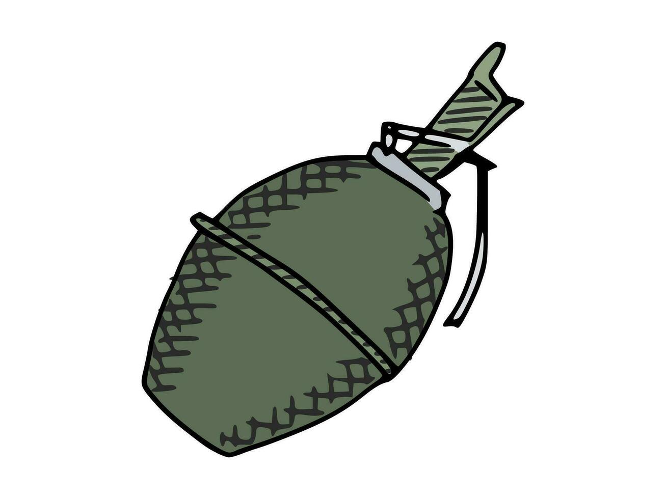 lemon grenade green hand weapon doodle drawing new vector