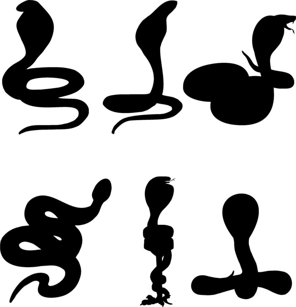 Snake Silhouette Vector on white background
