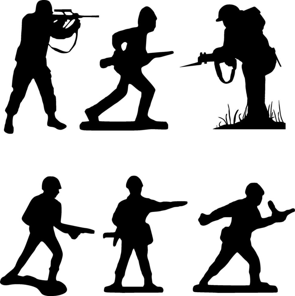 Soldier Silhouette Vector on white background