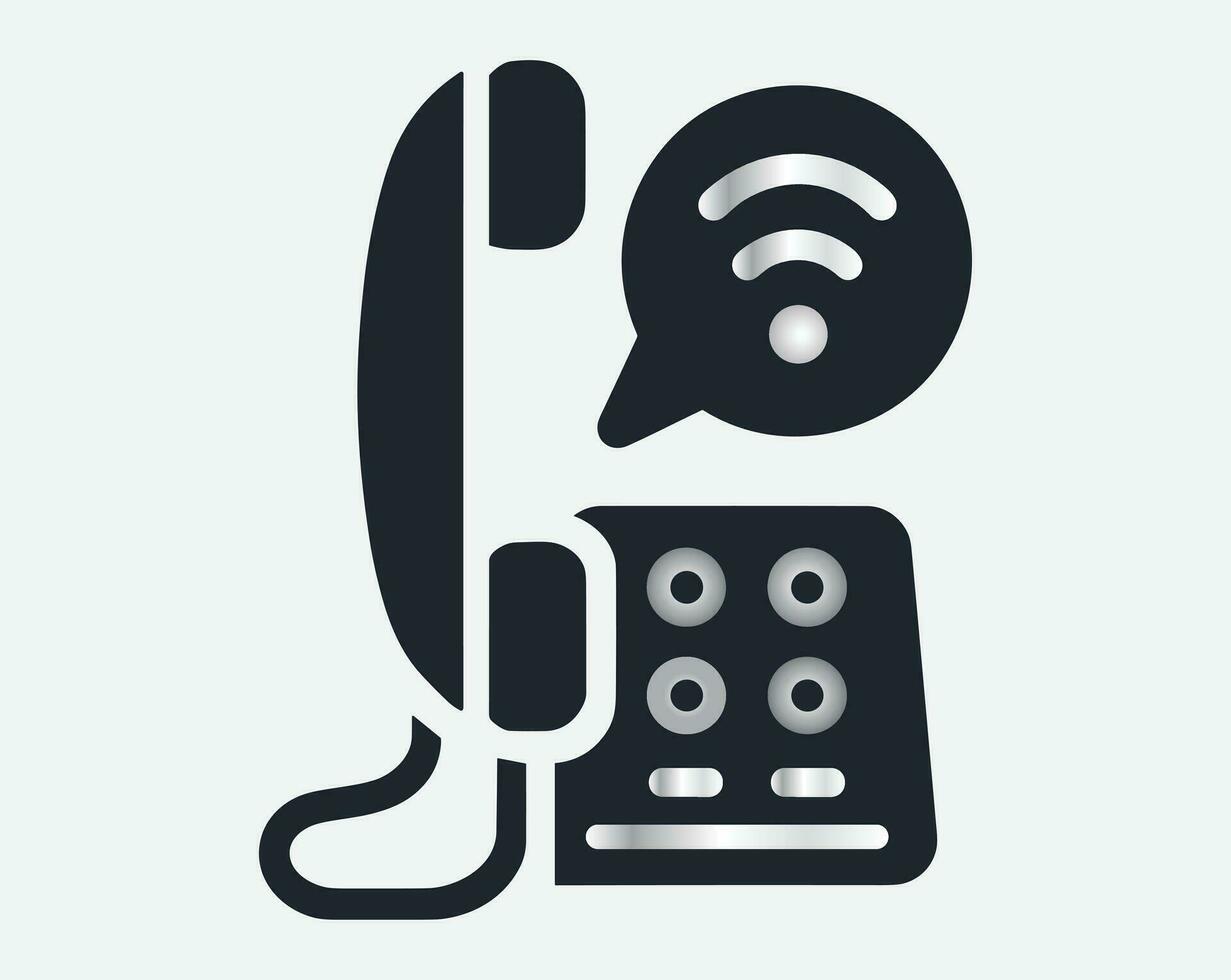 Phone Call Icon, Old Telephone Icon, Calling Phone, Technology Device, Contact Information, Communication Symbol, Support, Chat, Trendy Black Sign Isolated On White Background Vector Illustration