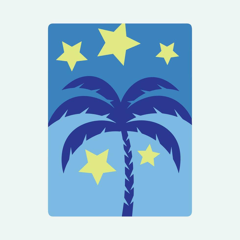 Palm tree silhouette icon. simple flat vector illustration