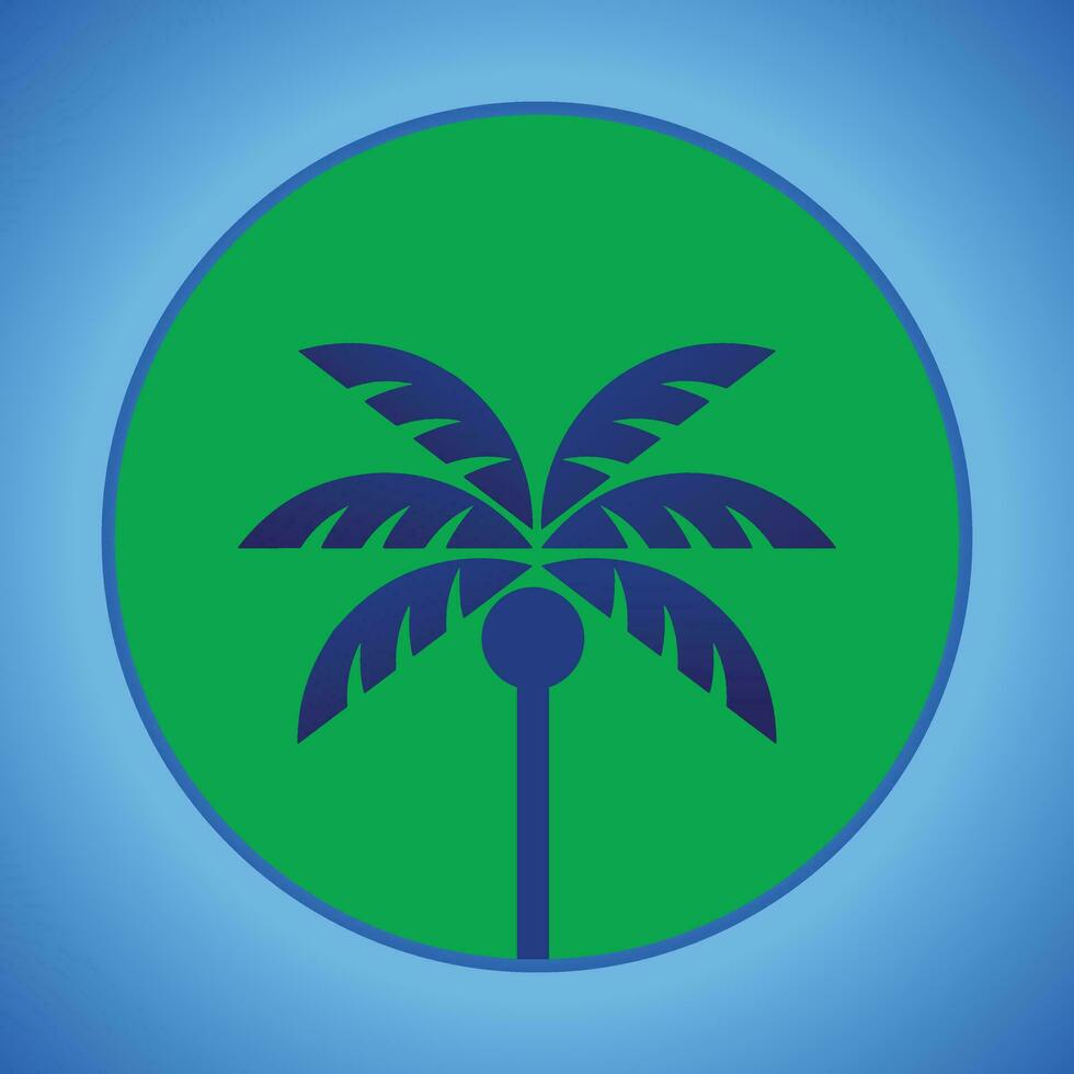 Palm tree silhouette icon. simple flat vector illustration