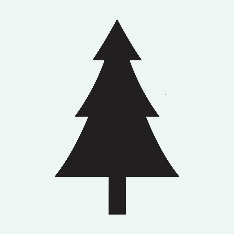 Isolated black and white color trees in lineart style set, forest, park and garden tree flat signs collection vector