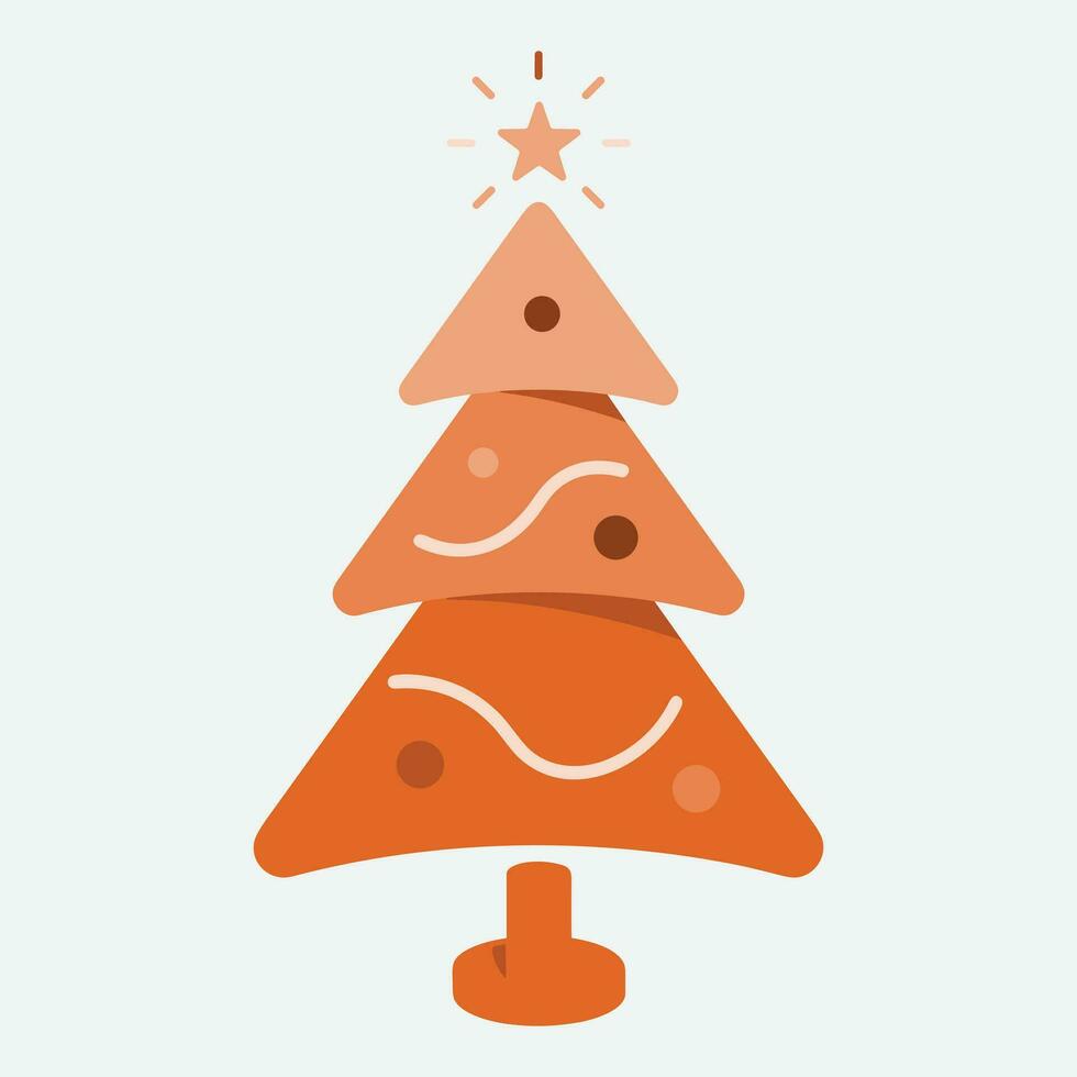 Christmas trees. Colorful vector illustration in flat cartoon style