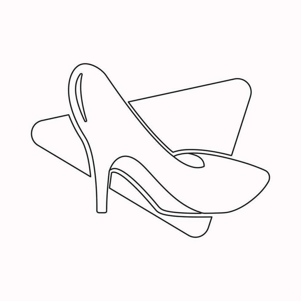 High heels shoes vector icon. filled flat sign for mobile concept and web design. Women shoe glyph icon. Symbol, logo illustration