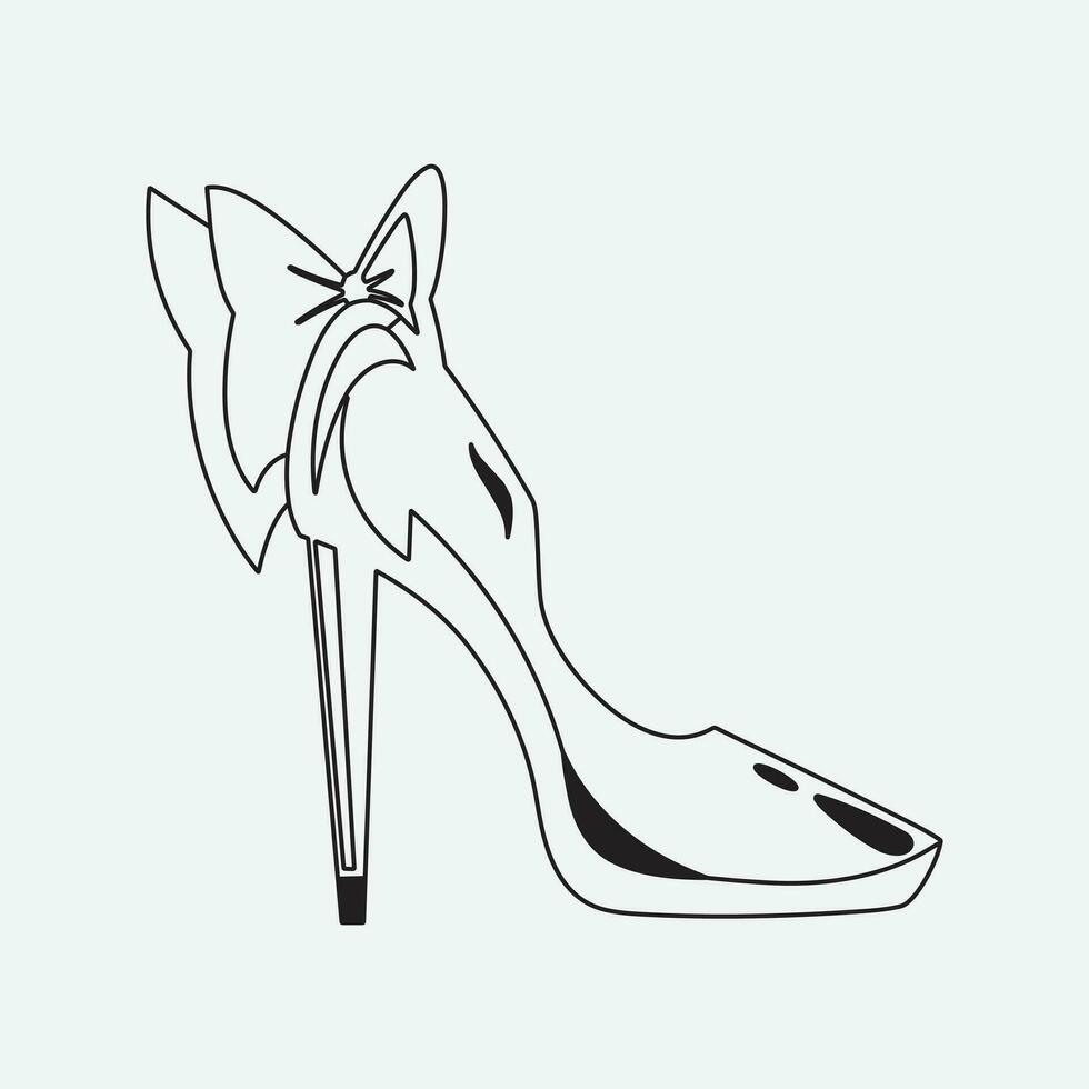 High heels shoes vector icon. filled flat sign for mobile concept and web design. Women shoe glyph icon. Symbol, logo illustration