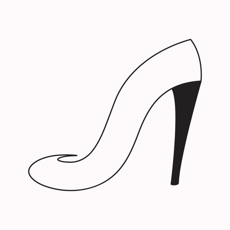 High heels shoes vector icon. filled flat sign for mobile concept and web design. Women shoe glyph icon. Symbol, logo illustration