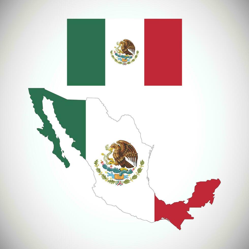 Mexico Flag Map Vector template design