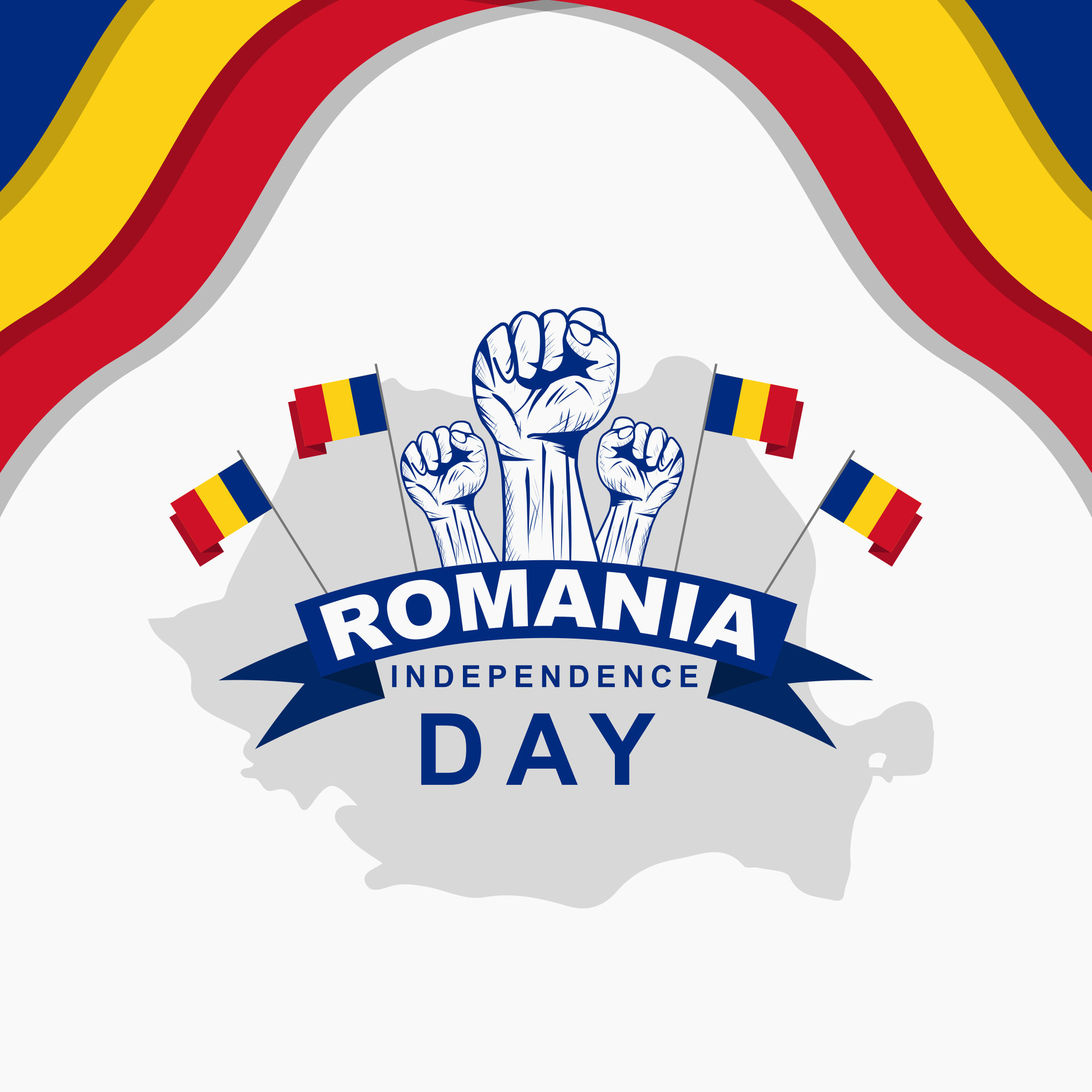 Vector illustration of Romanian independence day. Romanian independence ...