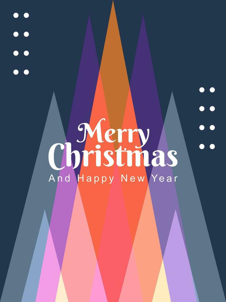 Merry Christmas and Happy New Year greeting cards, posters, holiday covers. Vector illustration