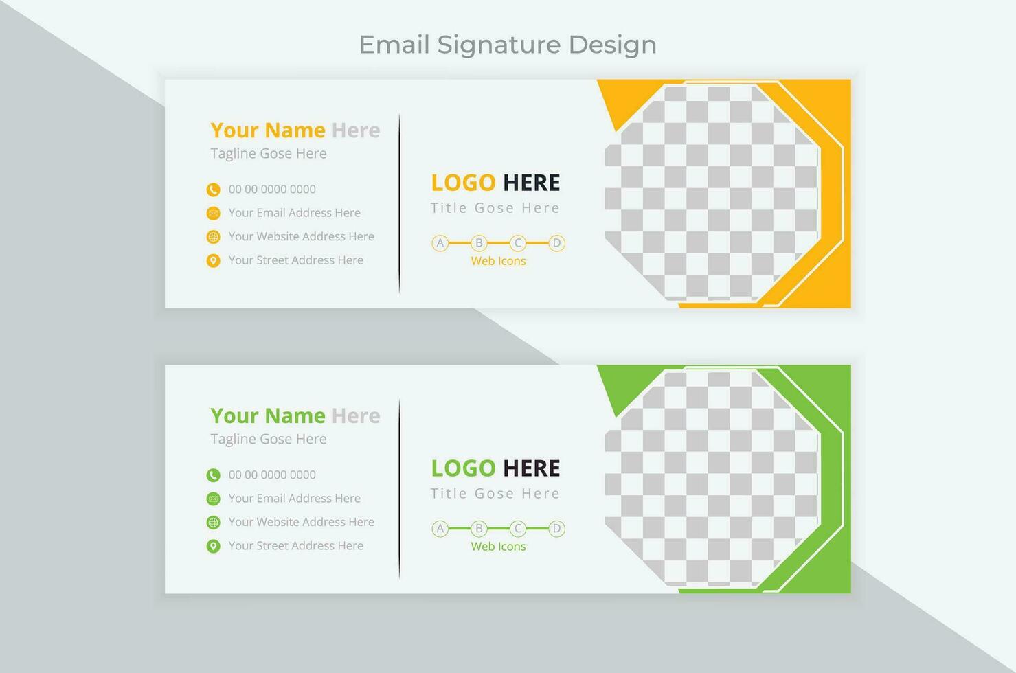 Creative Email Signature Design Template vector