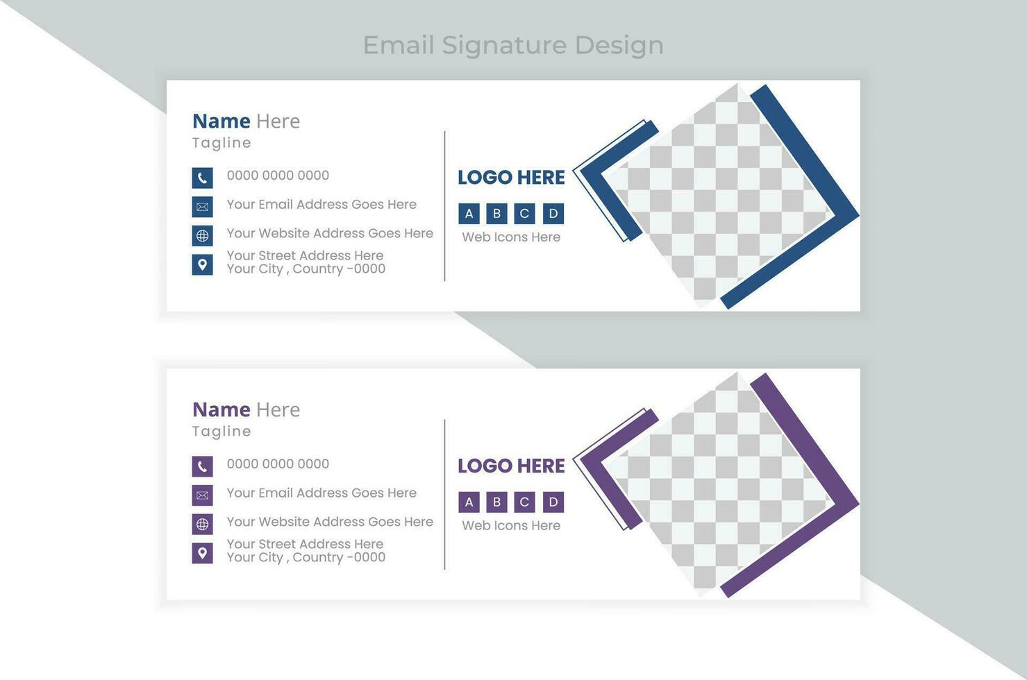 Corporate Email Signature Design Template vector