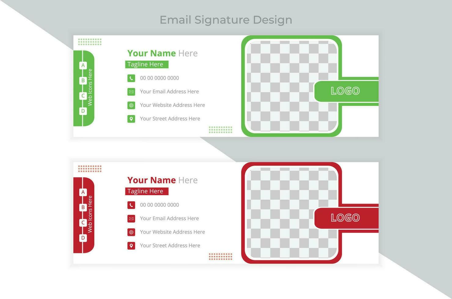 corporate email signature Design template vector