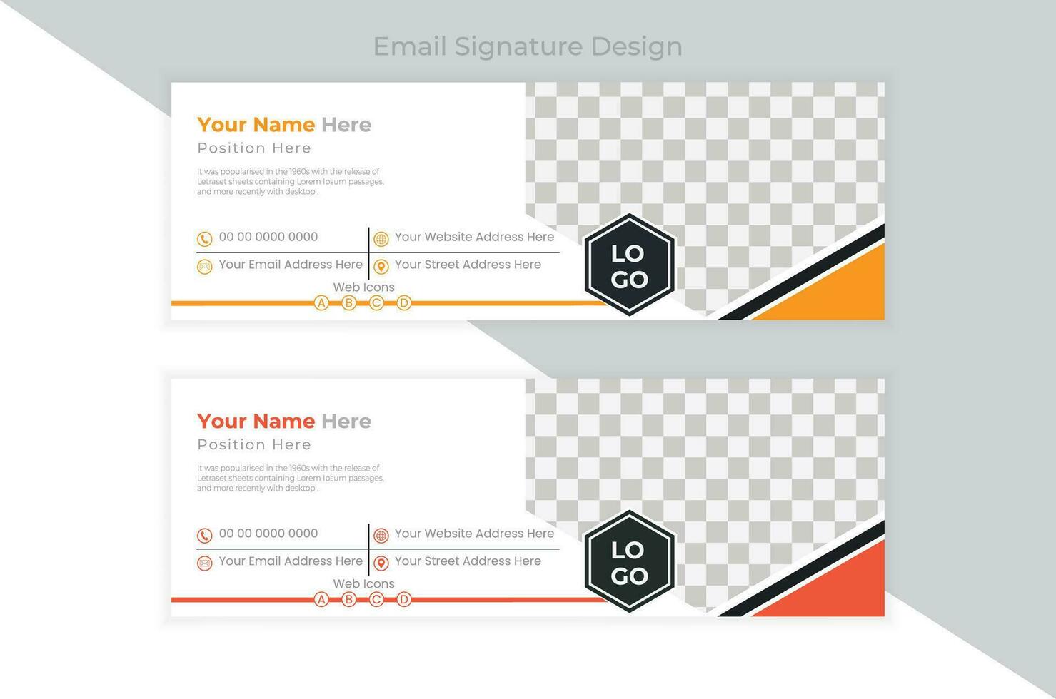 Corporate Email Signature Template Here vector