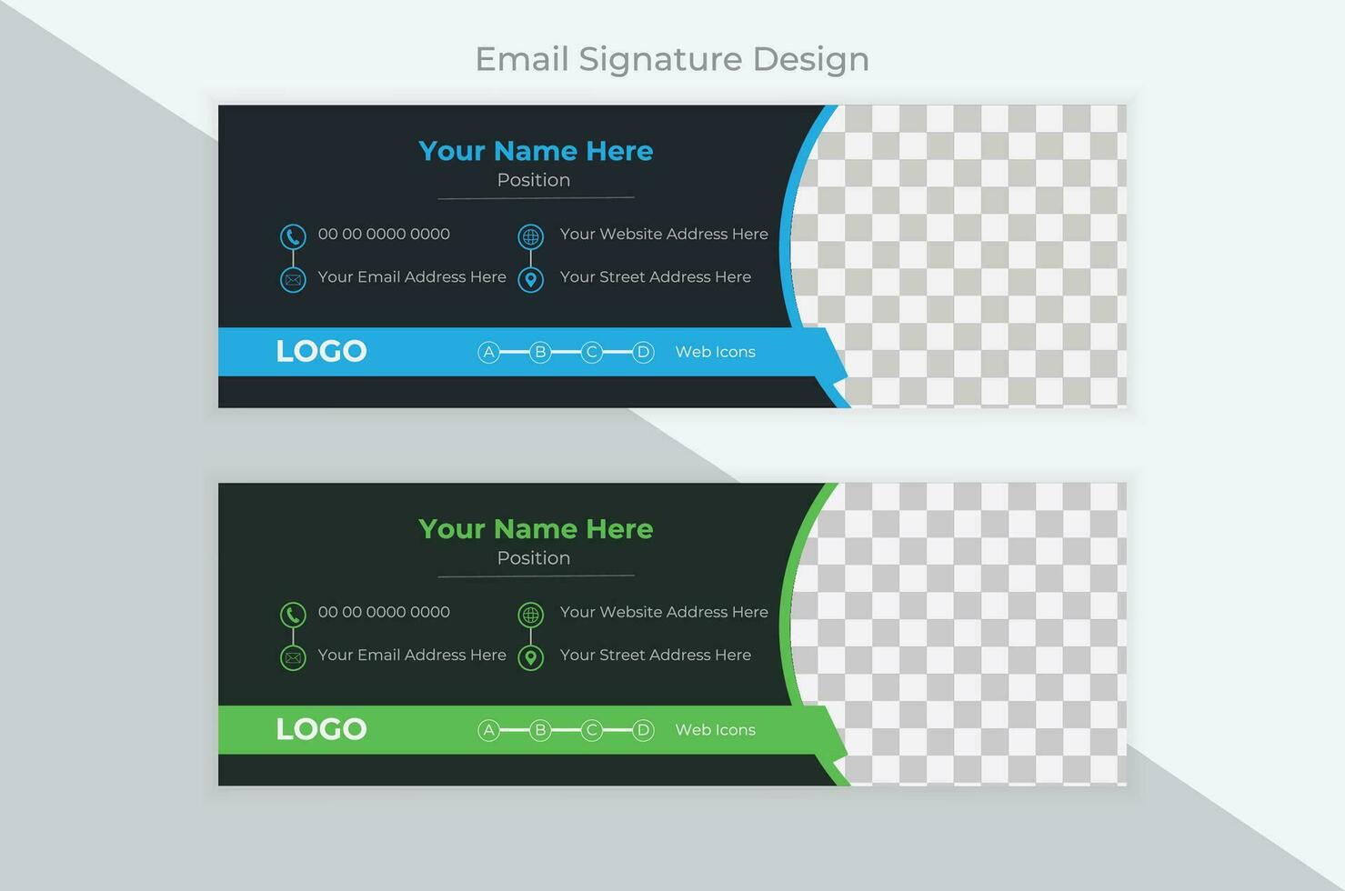 Creative Email Signature Design Template vector