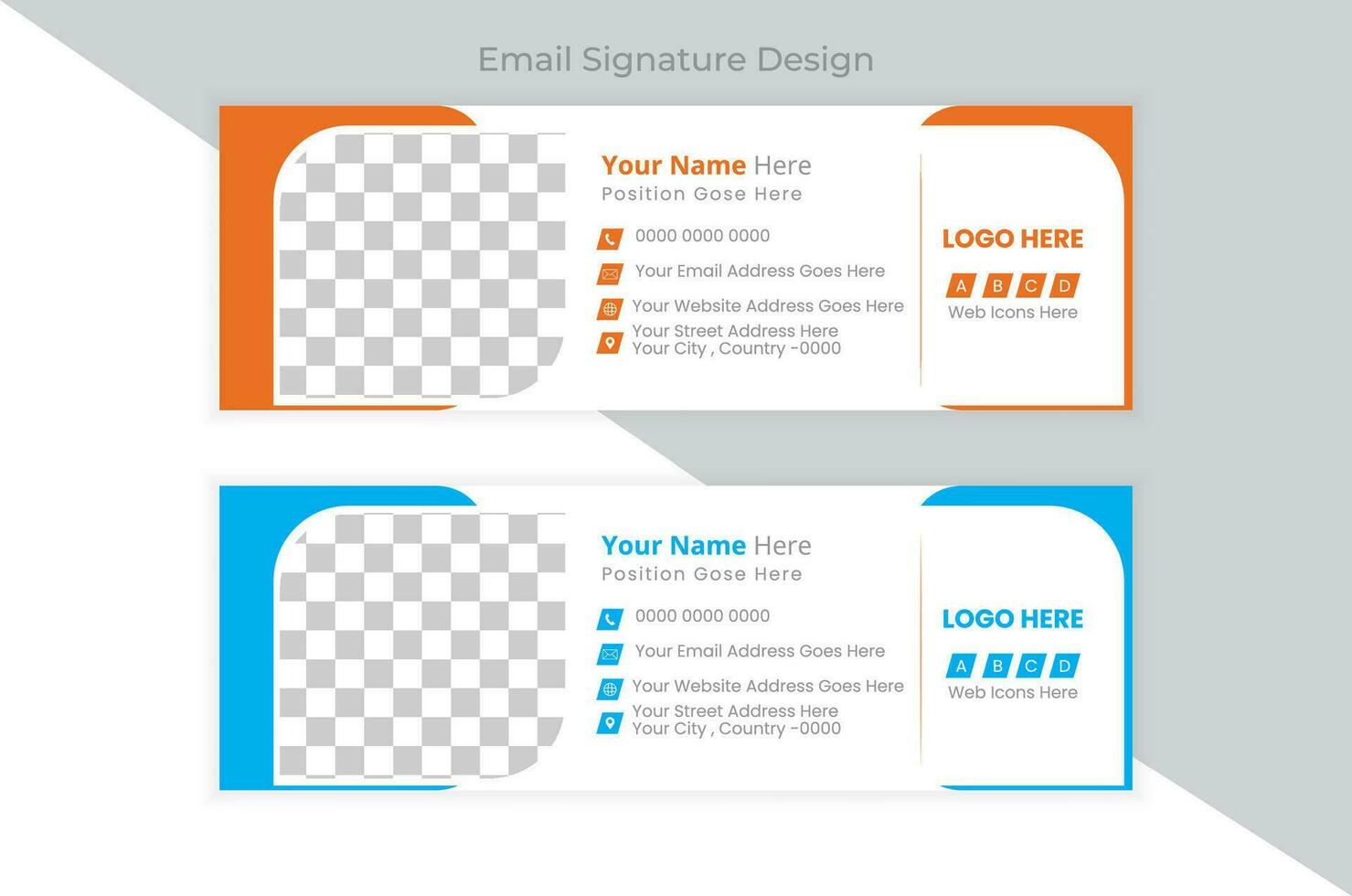 Corporate Email Signature Design Template vector