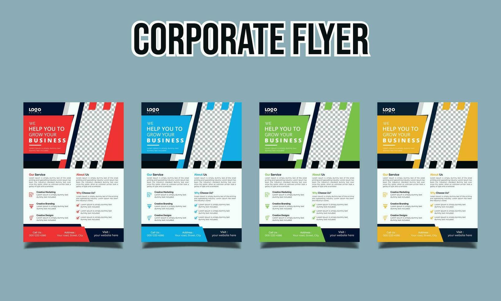 corporate business flyer, corporate vector design