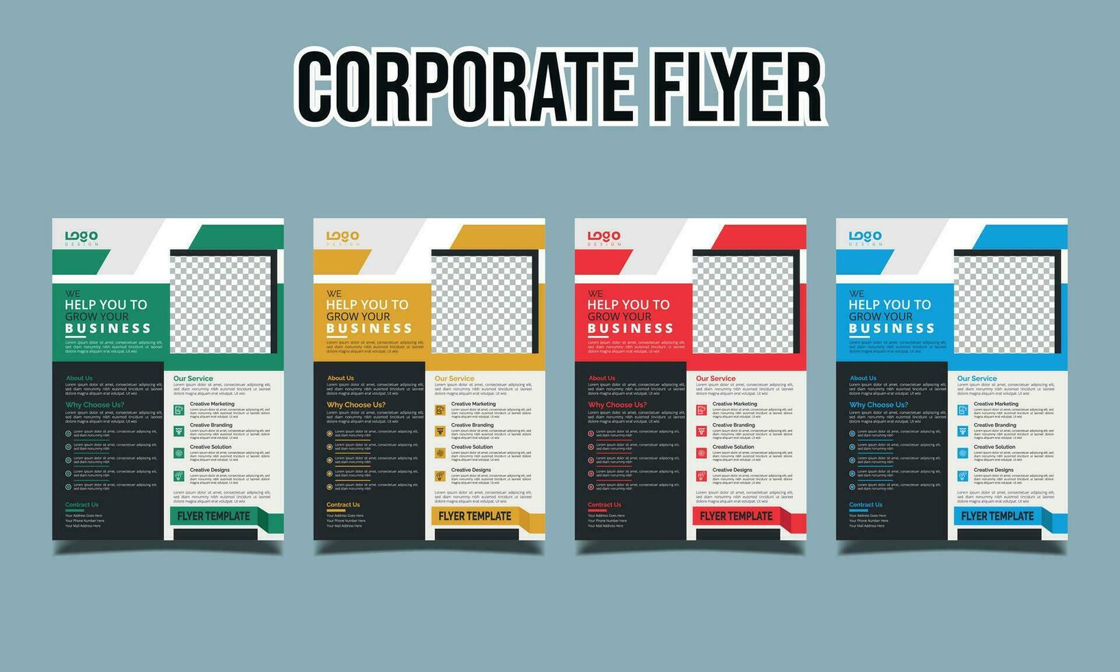 flyer template design with modern and minimalist style use for business brochure and infographic vector