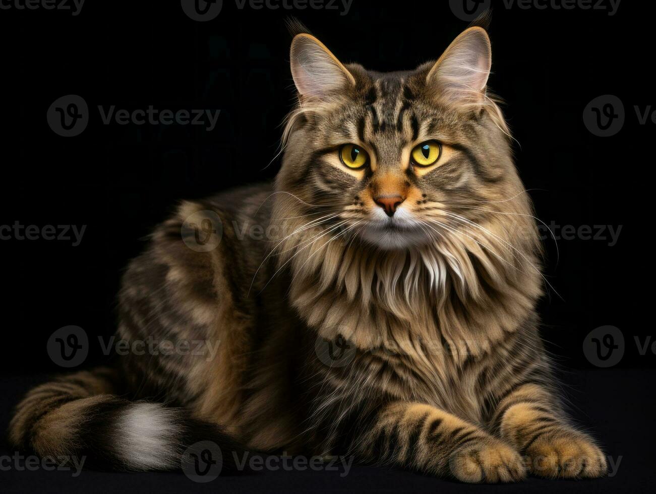 awesome epic photo of cat on white background national geographic style AI Generative