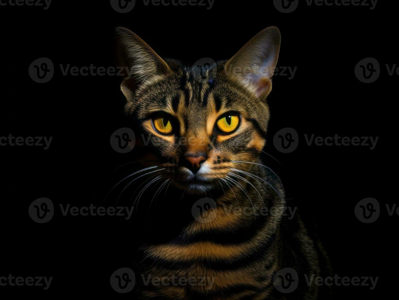 awesome epic photo of cat on white background national geographic style AI Generative