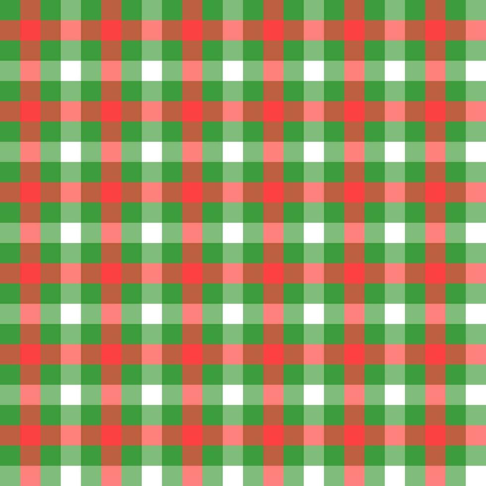 Checked seamless pattern red and green christmas vector