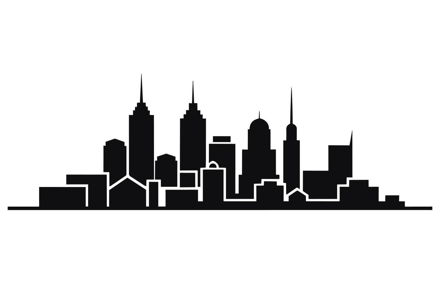 Indianapolis skyline, monochrome silhouette. Vector illustration, Cityscape Building Abstract Simple shape and modern style art Vector design - indianapolis city.