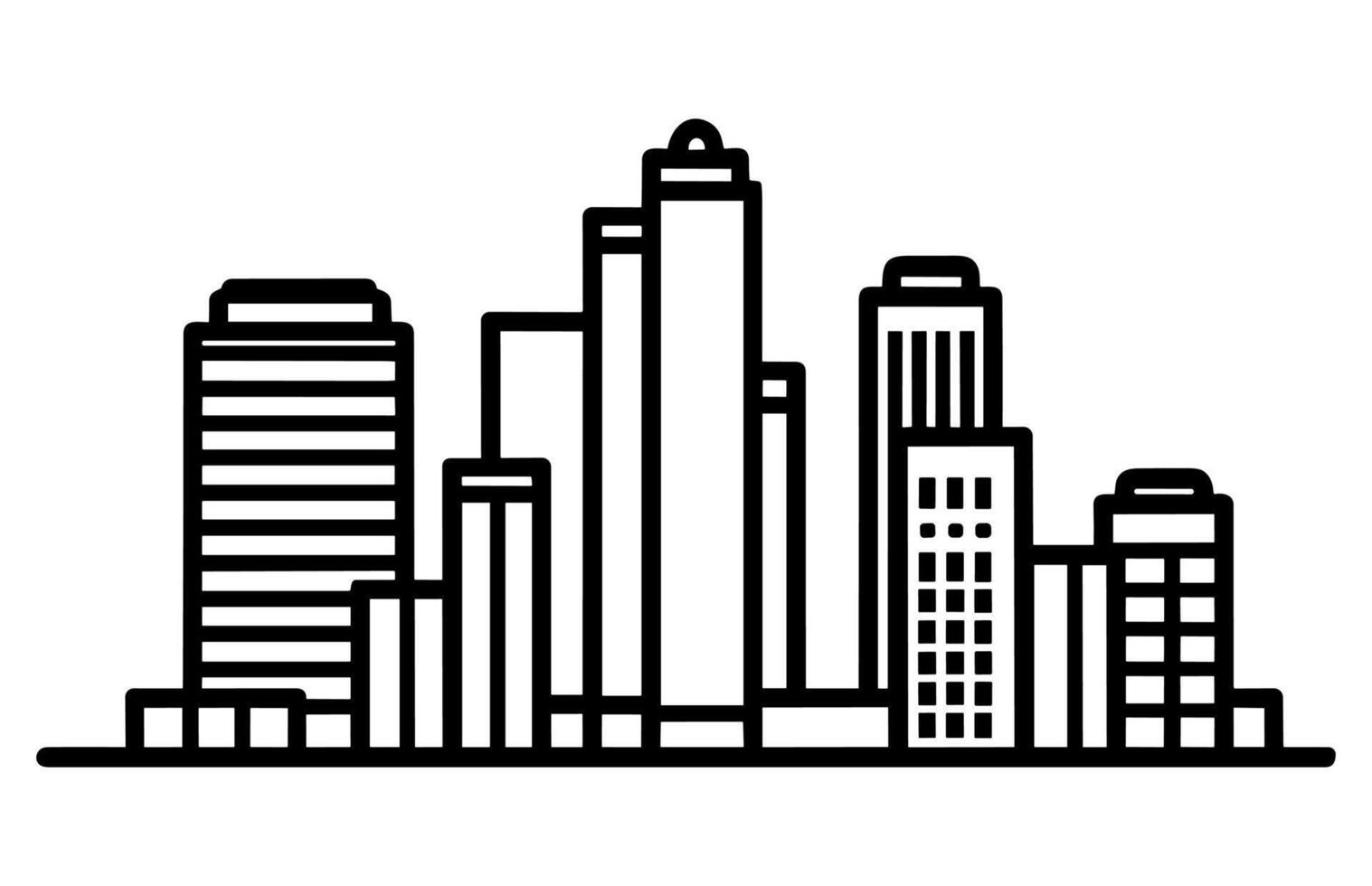 Houston city skyline vector illustration, Houston Skyline City Outline Skyline Silhouette Vector Illustration.