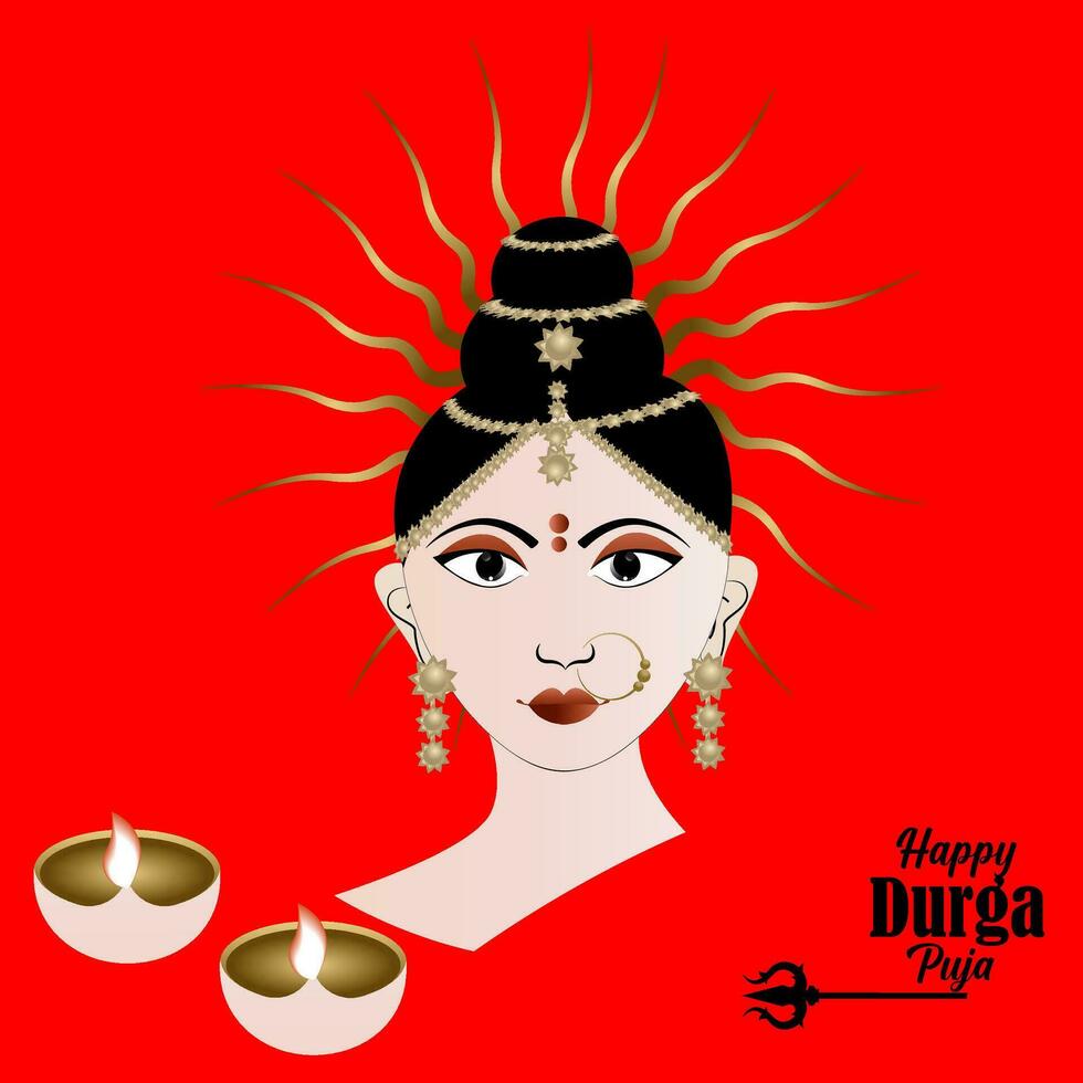 Durga puja antecedentes diseño vector