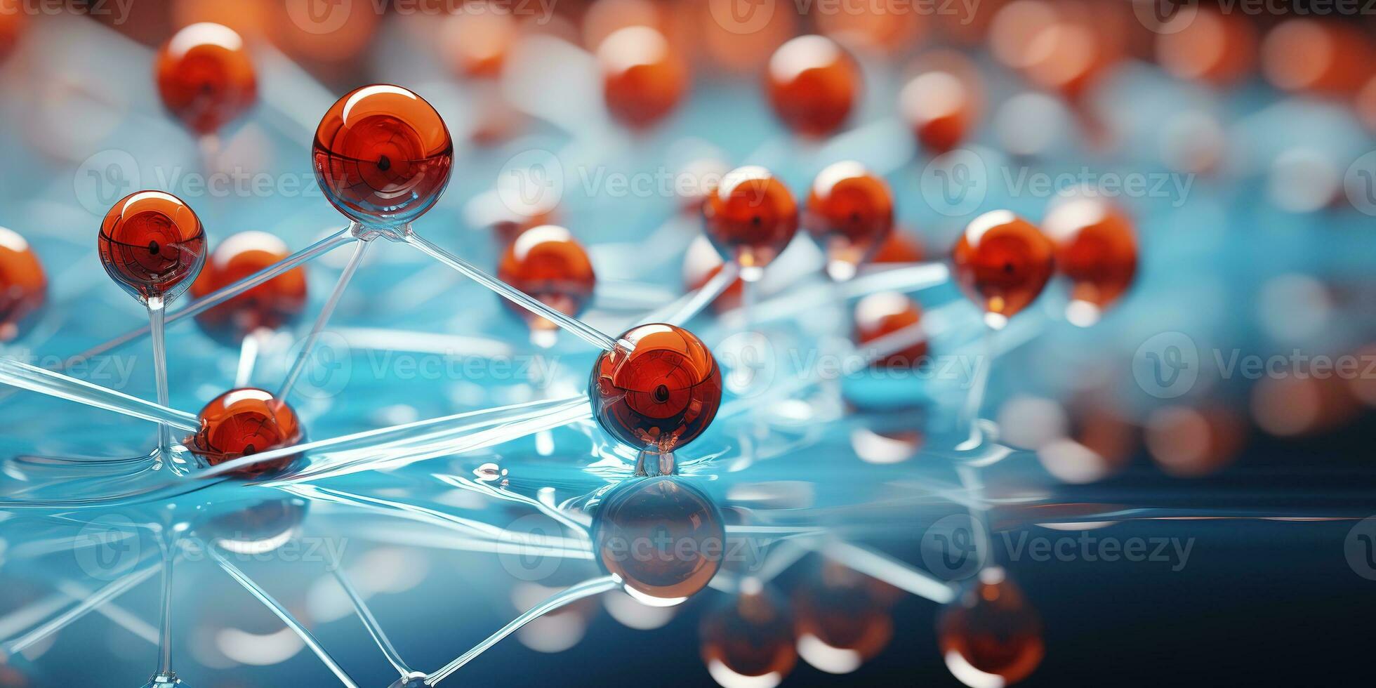 Generative AI, abstract molecular shape, single amino acid molecule. Chemistry medicine education photo