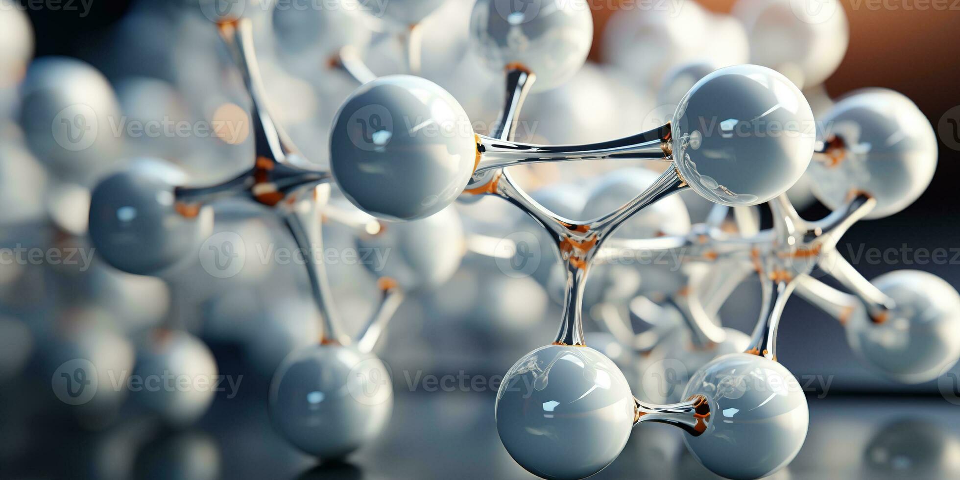 Generative AI, abstract molecular shape, single amino acid molecule. Chemistry medicine education photo