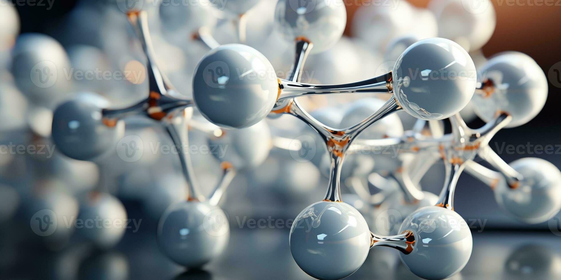 Generative AI, abstract molecular shape, single amino acid molecule. Chemistry medicine education photo
