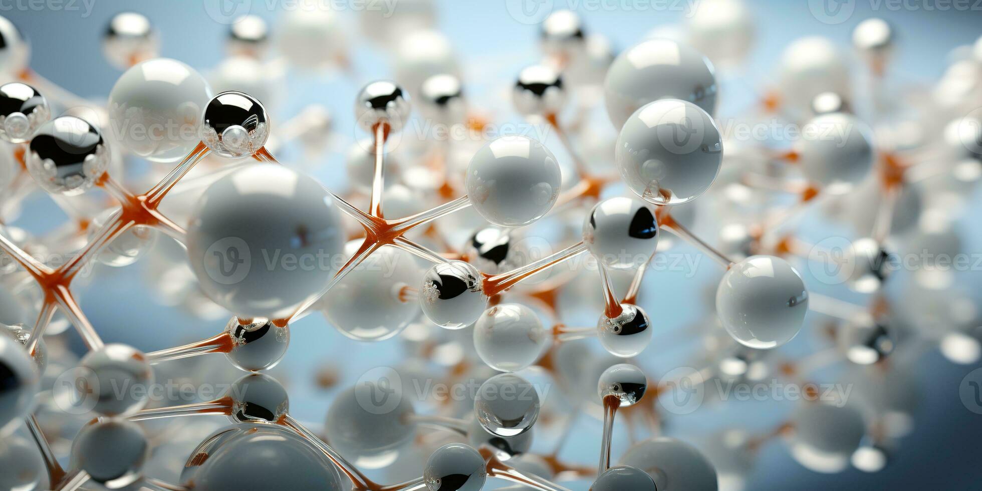 Generative AI, abstract molecular shape, single amino acid molecule. Chemistry medicine education photo