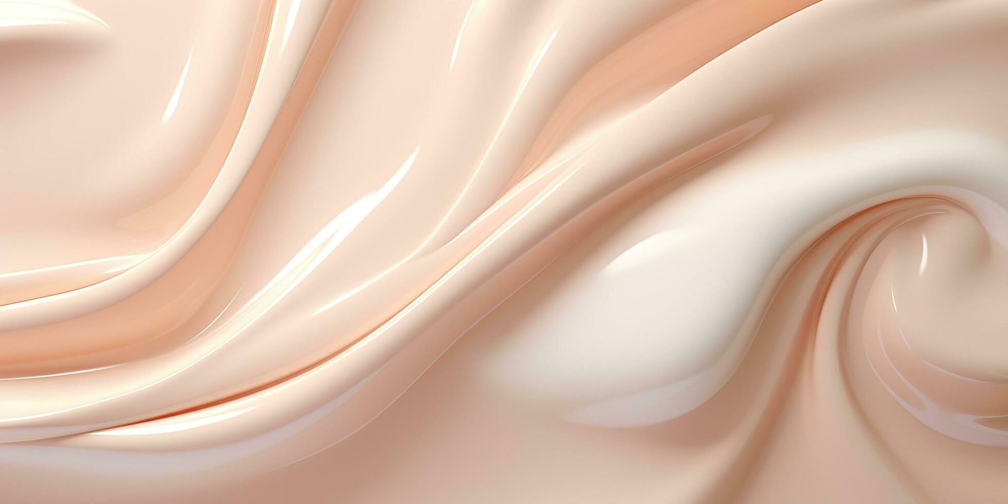 generativo ai, desnudo beige color fondo, fluido crema líquido foto