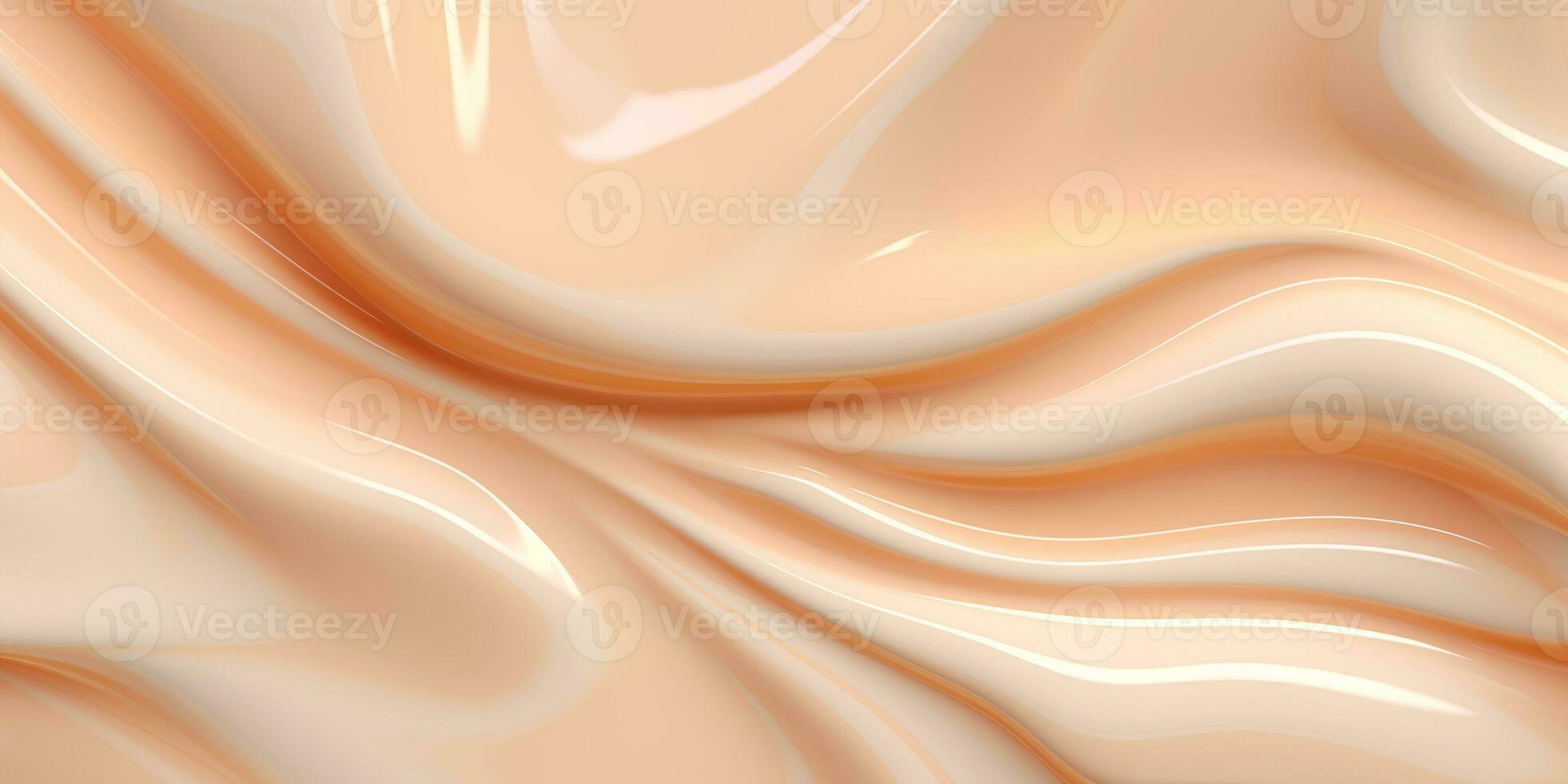 generativo ai, desnudo beige color fondo, fluido crema líquido foto