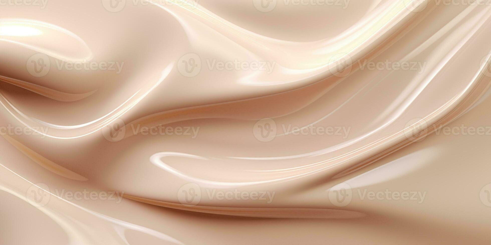 generativo ai, desnudo beige color fondo, fluido crema líquido foto