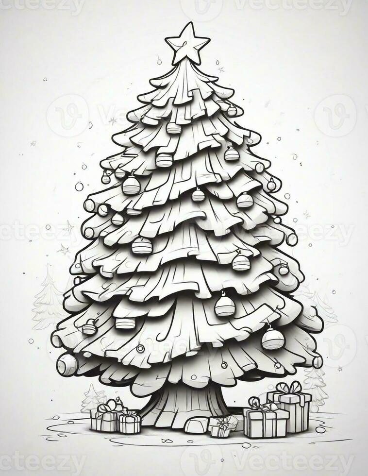 graphics coloring book for christmas pages photo