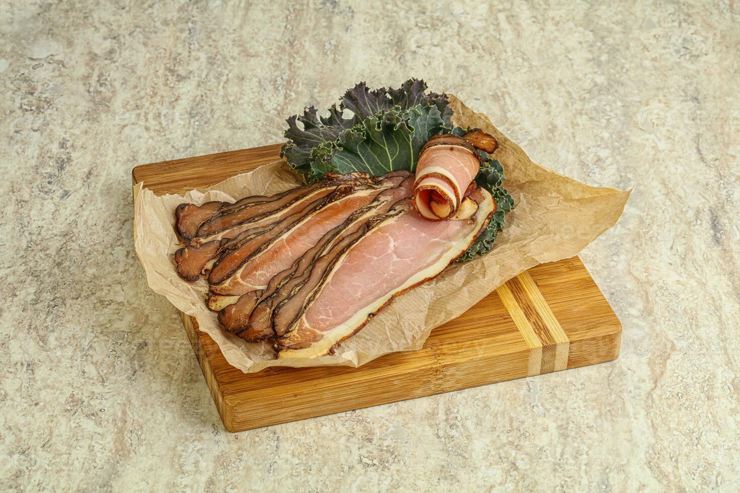 Italian traditional cuisine - prosciutto appetizer photo