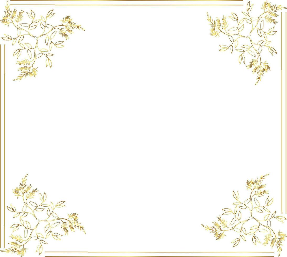 frame with flowers Luxury Black Floral Rectangle Corner Certificate Page vector