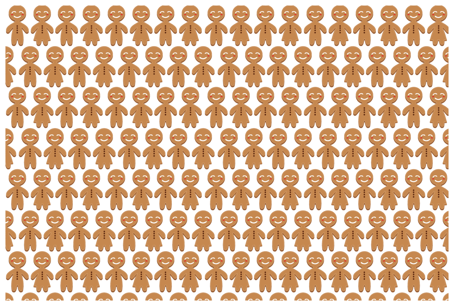 Christmas Gingerbread Cookie Pattern Background png
