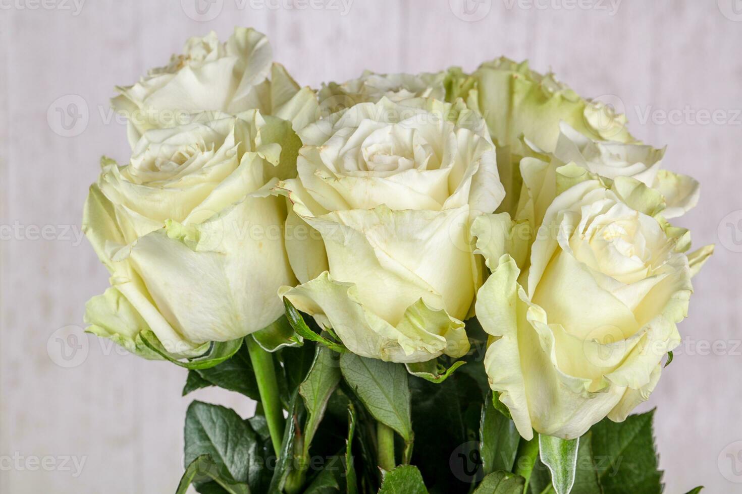 White roses bouquet photo
